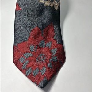 Oscar De La Renta tie. Gray multi Textured